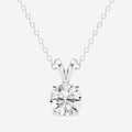 0.50 CTW Round Lab Grown Diamond Split Bail Solitaire Pendant in 14K White Gold Over Sterling-0