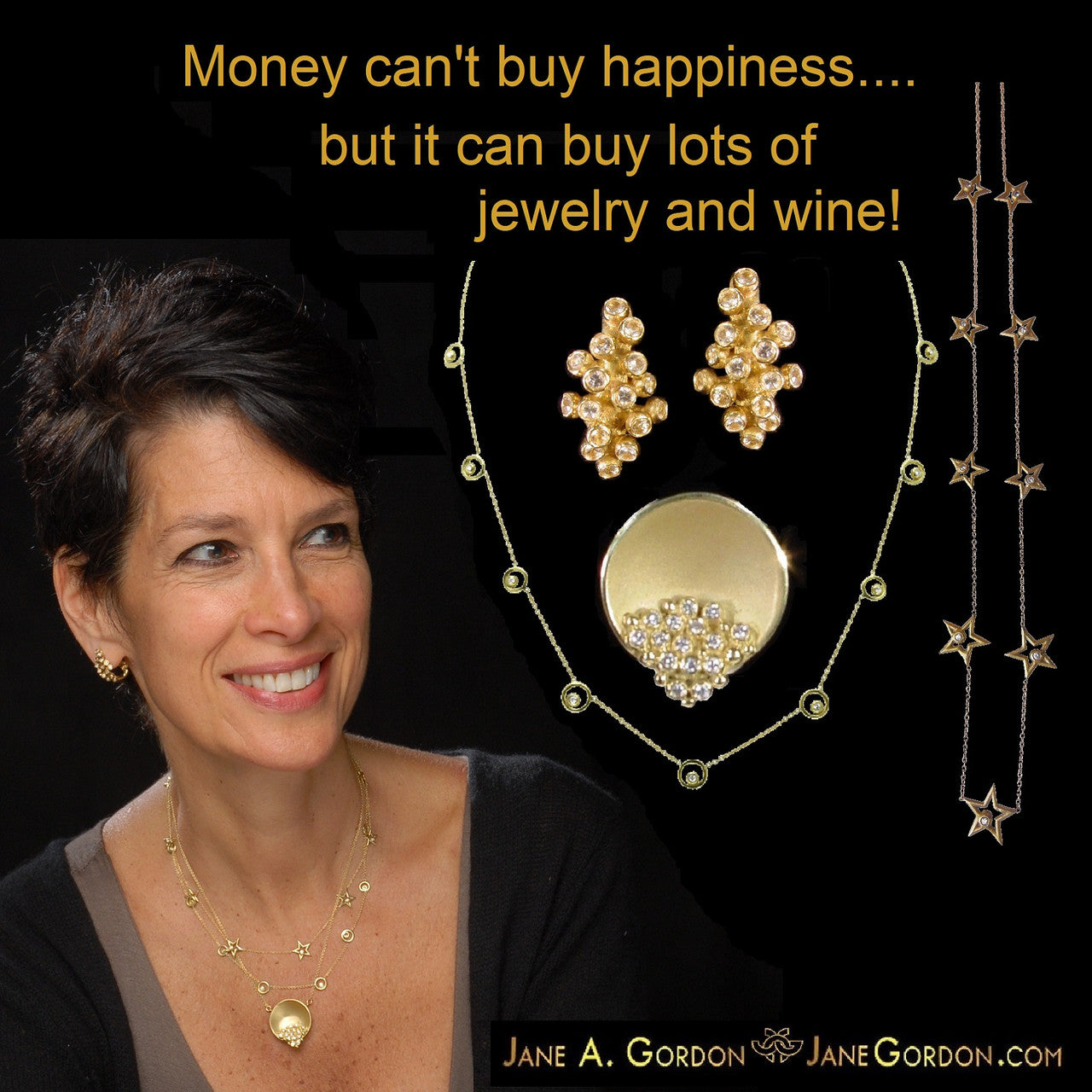 Grapes Drop Earrings with Interchangeable Studs- 2 parts-14K Gold