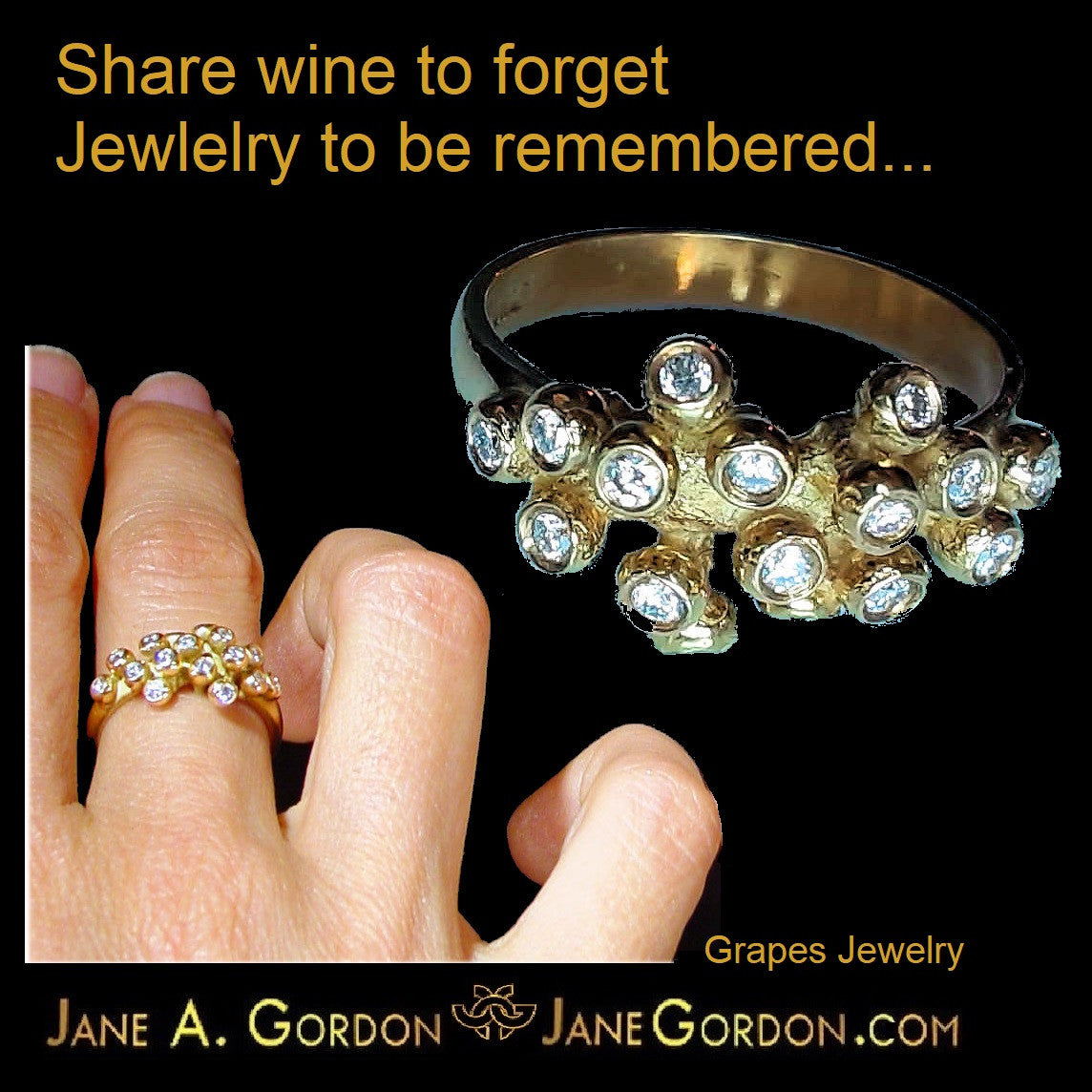 Grapes Huggie Earrings-14K Gold with Diamonds