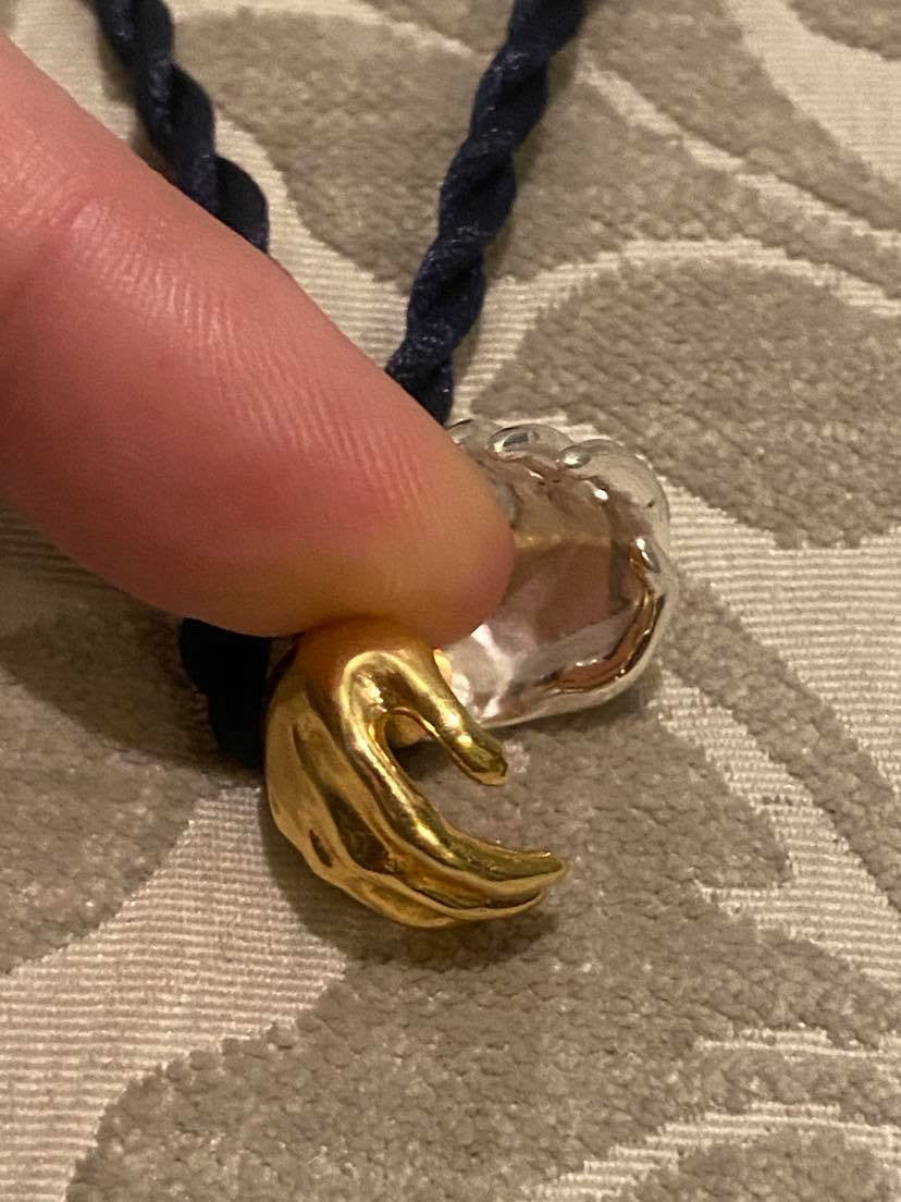 Leona's Healing Hands, Locket for Crystals or Essential Oils, 14K Gold