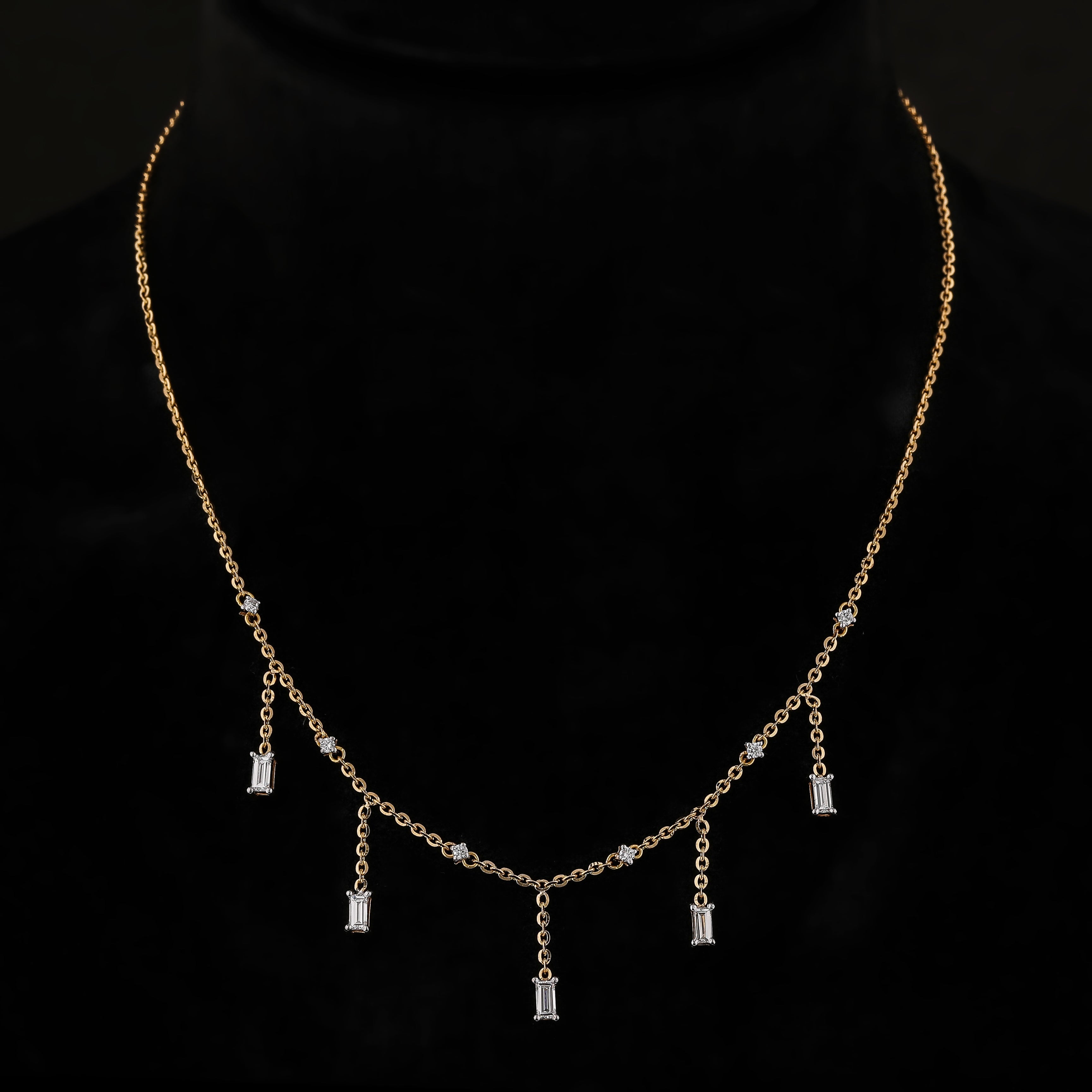 Rangani Flying Baguette Necklace-0