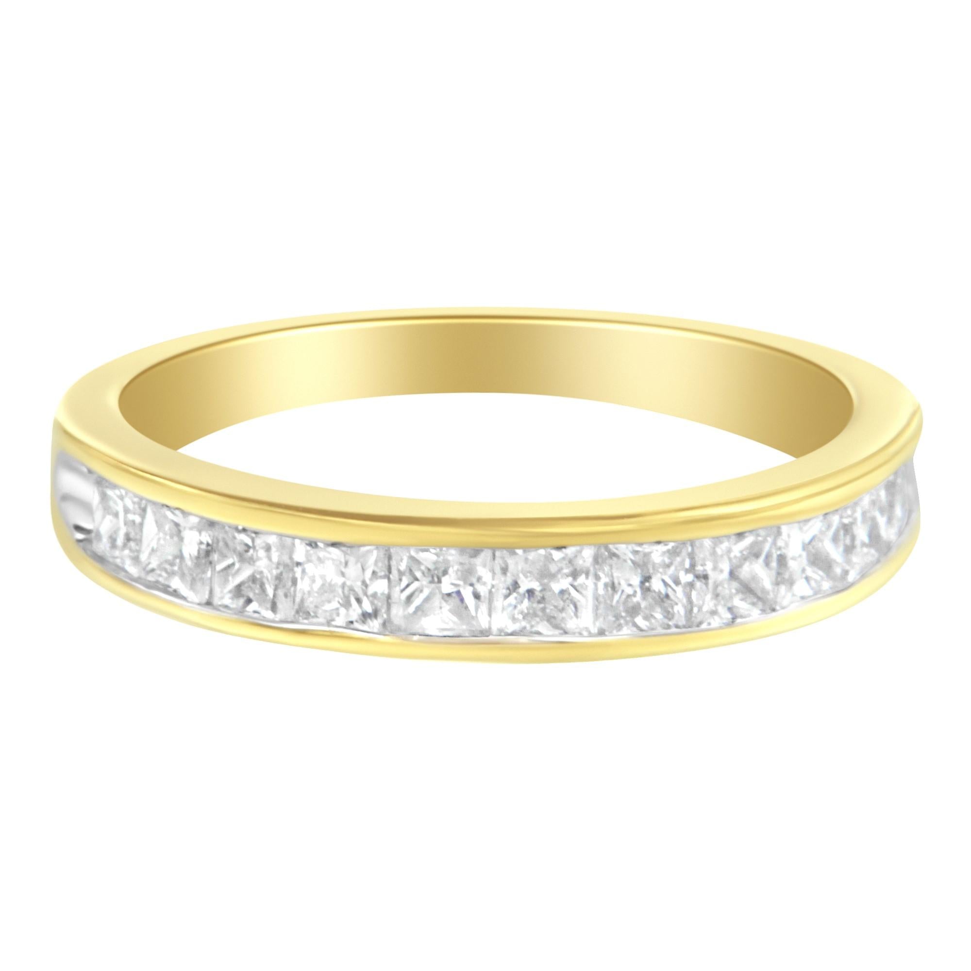14KT Yellow Gold Diamond Channel Band Ring (1 cttw, H-I Color, SI2-I1 Clarity)-0