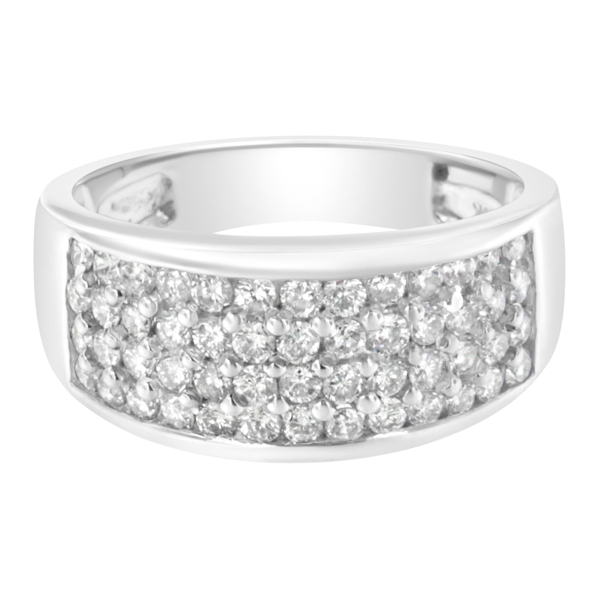 14K White Gold Round Cut Diamond Ring (1.0 Cttw, H-I Color, SI2-I1 Clarity)-0