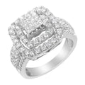 14KT White Gold Diamond Cocktail Ring (1 1/2 cttw, H-I Color, SI2-I1 Clarity)-0
