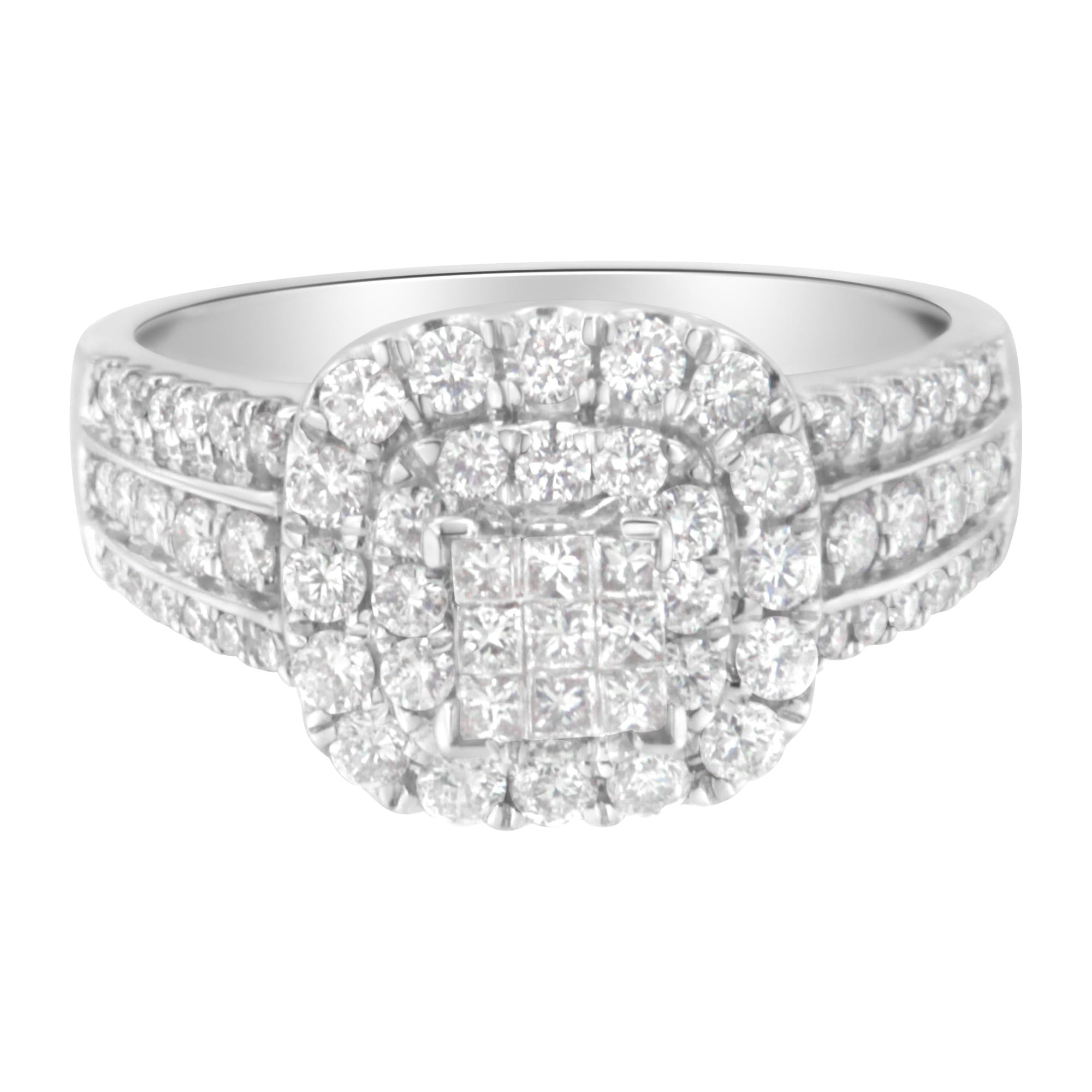 14K White Gold Diamond Vintage Ring (1 cttw, H-I Color, I1-I2 Clarity)-0