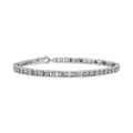 .925 Sterling Silver 1.0 Cttw Diamond Square Hybrid Link 7" Tennis Bracelet (I-J Color, I2-I3 Clarity)-0