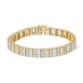 14K Yellow Gold Round and Baguette-Cut Diamond Bracelet (5.50 cttw, H-I Color, I1-I2 Clarity)-0