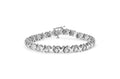 10k White Gold 2.00 Cttw Round-Cut Diamond "XOXO" Link 7" Bracelet (I-J Color, I2-I3 Clarity)-0