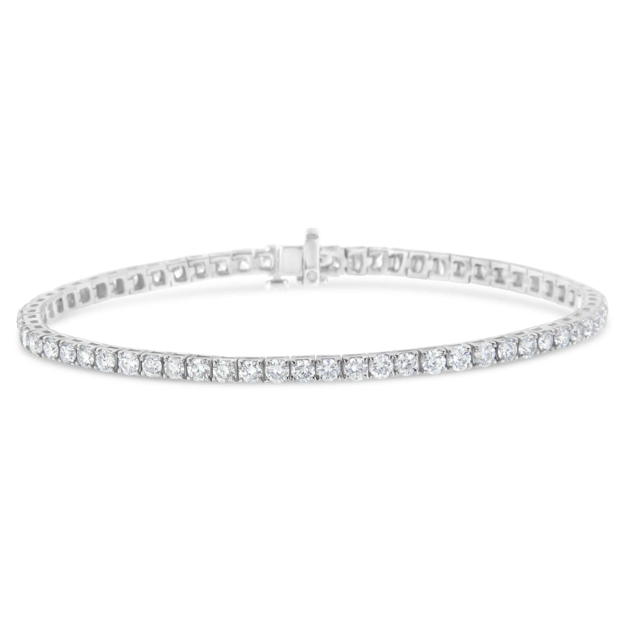 IGI Certified Diamond 14K White Gold Classic 7” Tennis Bracelet - Choice of Carat Weights-2