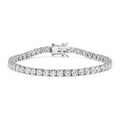 14K White Gold 4-Prong Set Lab Grown Round Diamond Classic Tennis Bracelet (F-G Color, VS1-VS2 Clarity) - 7.25"-0