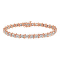 .925 Sterling Silver 1.0 Cttw Diamond S-Curve Link Miracle-Set Tennis Bracelet (I-J Color, I3 Clarity)-0