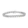 .925 Sterling Silver 1.0 Cttw Diamond Miracle-Set X-Link 7" Tennis Bracelet (I-J Color, I3 Clarity)-0