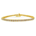 14K Yellow Gold Plated .925 Sterling Silver 8.0 Cttw Diamond Classic Link Tennis Bracelet (K-L Color, I2-I3 Clarity) - 7-1/4"-0