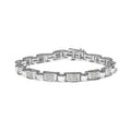 14K White Gold 2.00 Cttw Princess Diamond Invisible Set Link Bracelet (H-I Color, SI2-I1 Clarity) - 7"-0