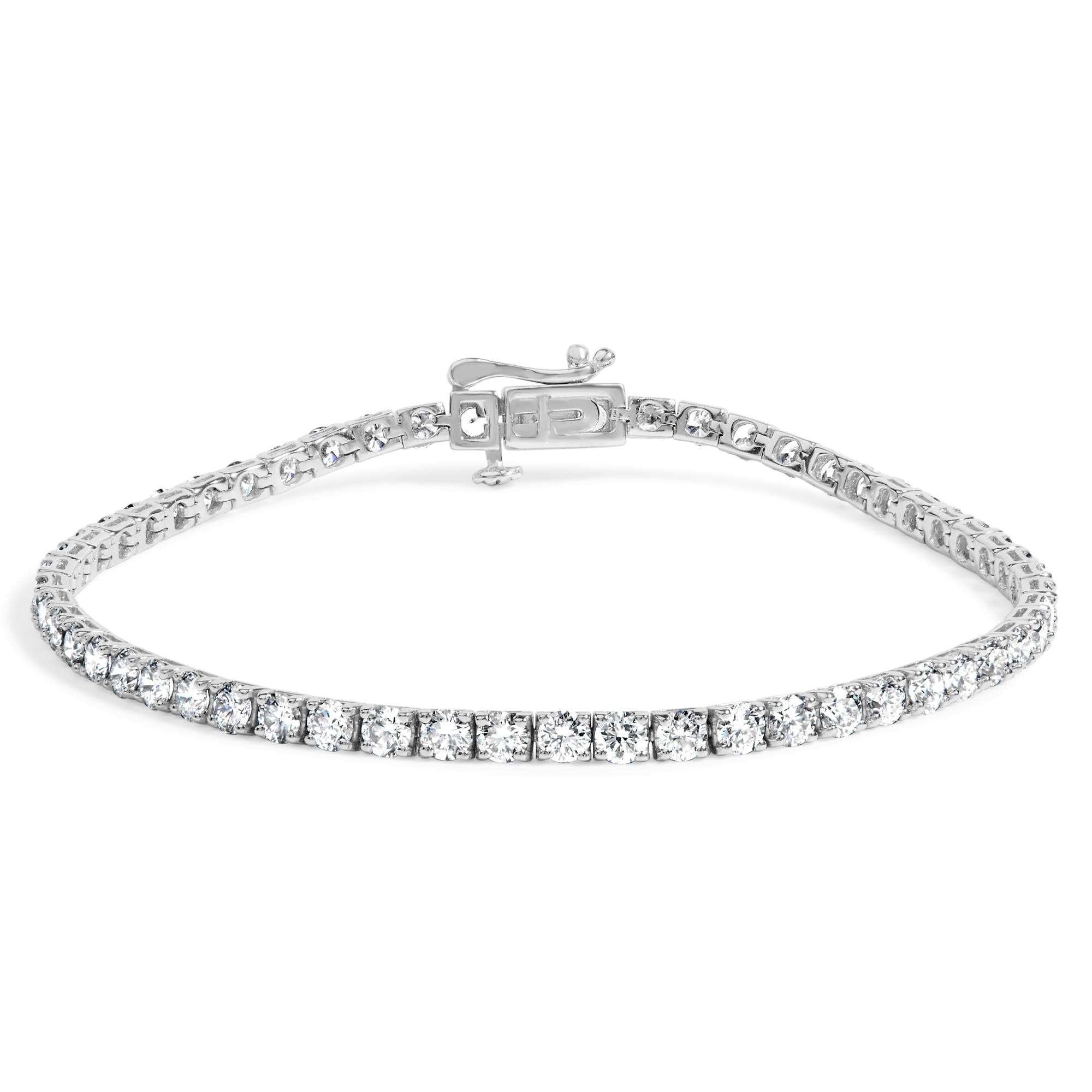 14K Gold 5.0 Cttw Lab Grown Diamond Tennis Bracelet (F-G Color, VS1-VS2 Clarity) - 7.25" Inches-0