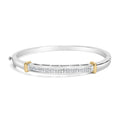 14K Two-Toned Gold Princess Cut Diamond Fashion Bangle (1 cttw, H-I Color, SI1-SI2 Clarity)-0