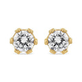 14K Yellow Gold 2.0 Cttw Round Diamond Crown Stud Earrings (I-J Color, I1-I2 Clarity)-0