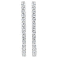 14K White Gold 2.0 Cttw Round Brilliant Cut Diamond Oblong Hinged Leverback Hoop Earrings (I-J Color, I1-I2 Clarity)-0
