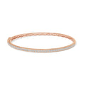 14K Gold 1.00 Cttw Half Eternity Diamond Bangle Bracelet (G-H Color, SI2-I1 Clarity) - 7" Inches-0