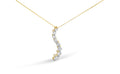 14k Yellow Gold 3.0 cttw Baguette and Brilliant Round-Cut Diamond Journey 18" Pendant Necklace (I-J Color, I2-I3 Clarity)-0