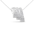 14K White Gold 1 1/2 Cttw Invisible Set Princess and Channel Set Baguette-cut Diamond Triple Curve Pendant Necklace (G-H Color, SI1-SI2 Clarity) - NO CHAIN INCLUDED-0