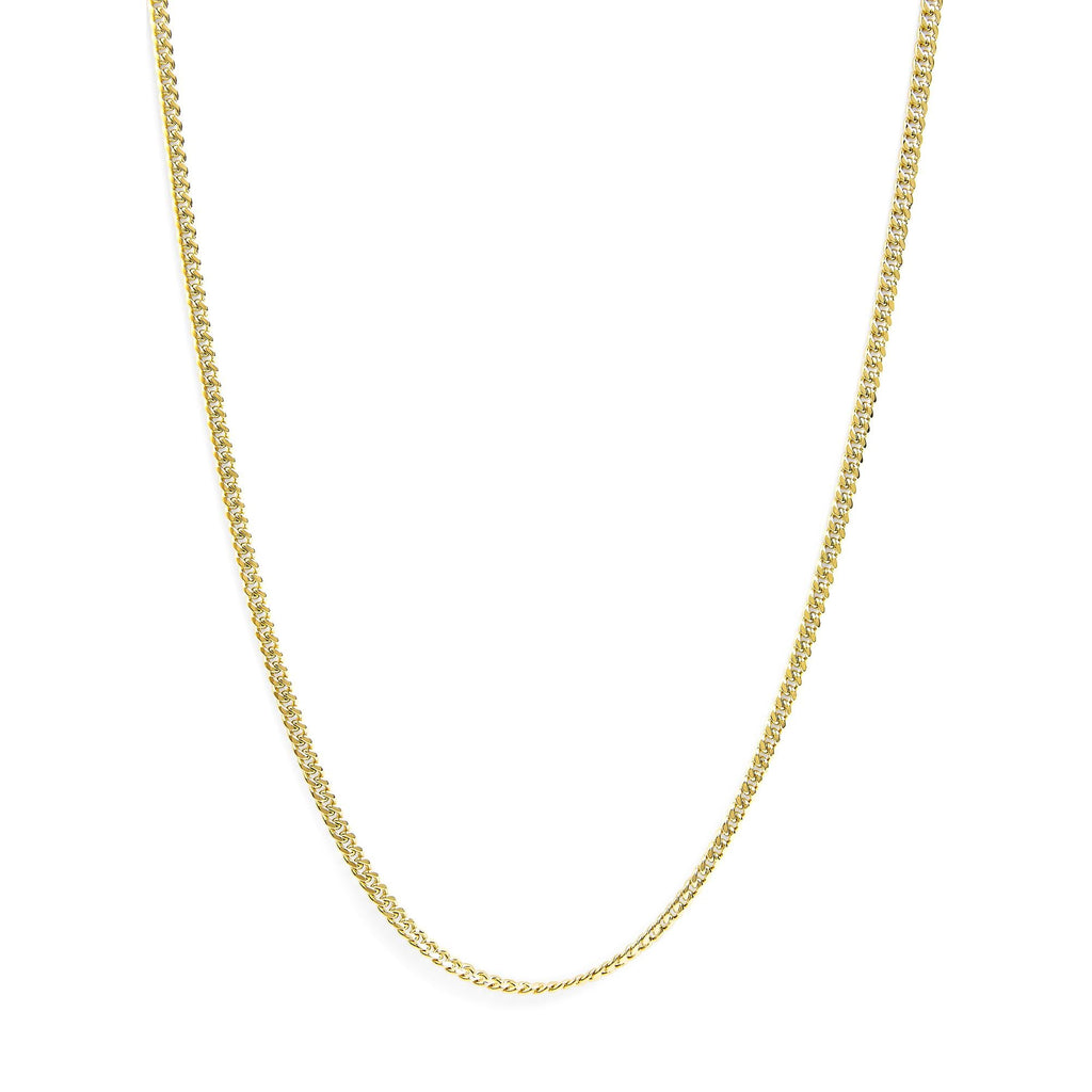 Semi-Solid 14K Yellow Gold 4.5mm Miami Cuban Chain Necklace - Unisex Chain-0