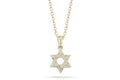 Star Of David PEND. 14K-Y with 0.20CT. DIAMONDS