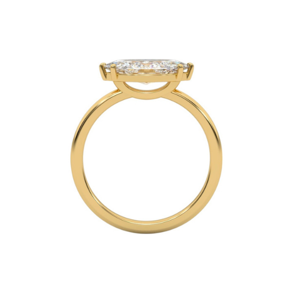 2 Carat Marquise Cut East and West Solitaire Diamond 14K Solid Gold Ring