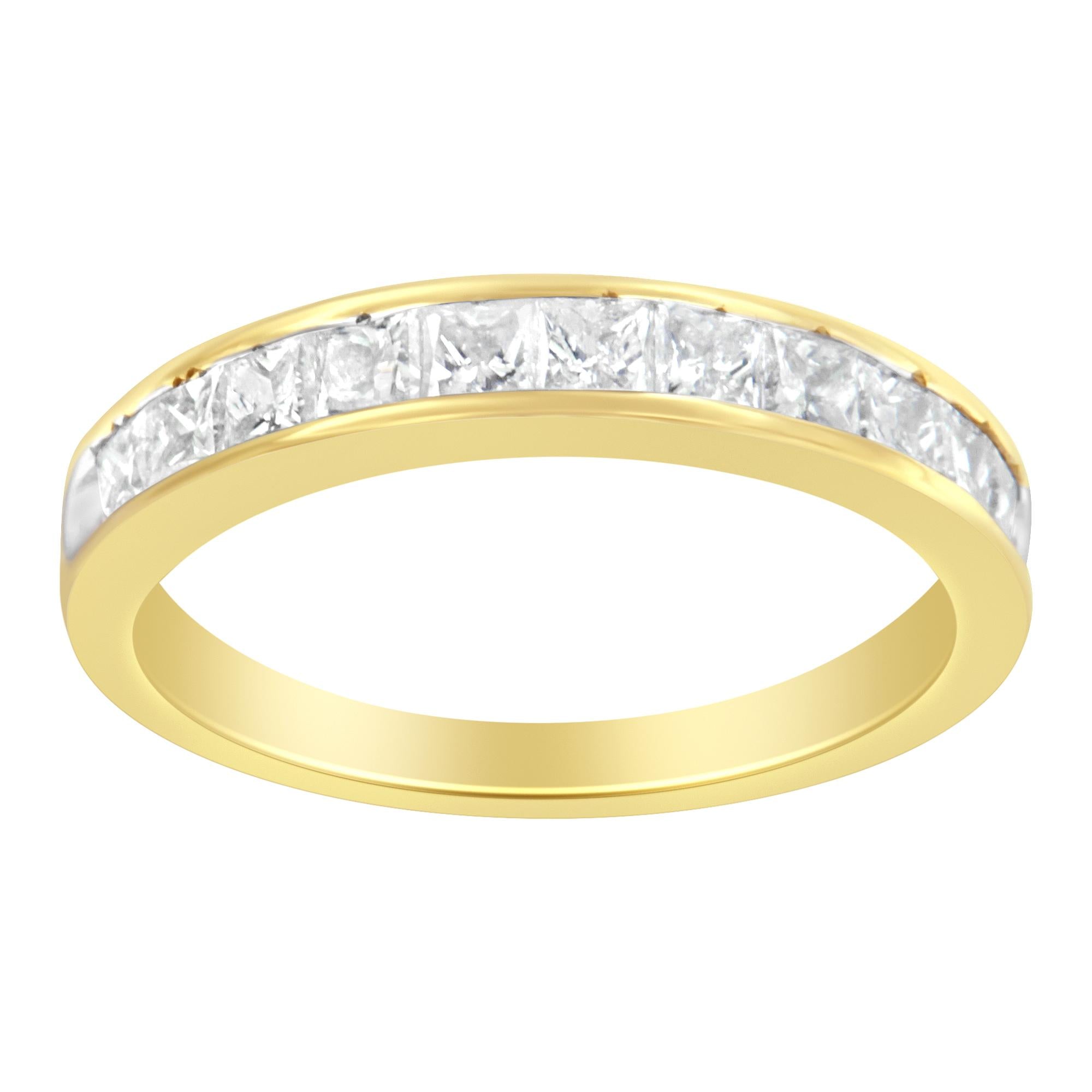14KT Yellow Gold Diamond Channel Band Ring (1 cttw, H-I Color, SI2-I1 Clarity)-1