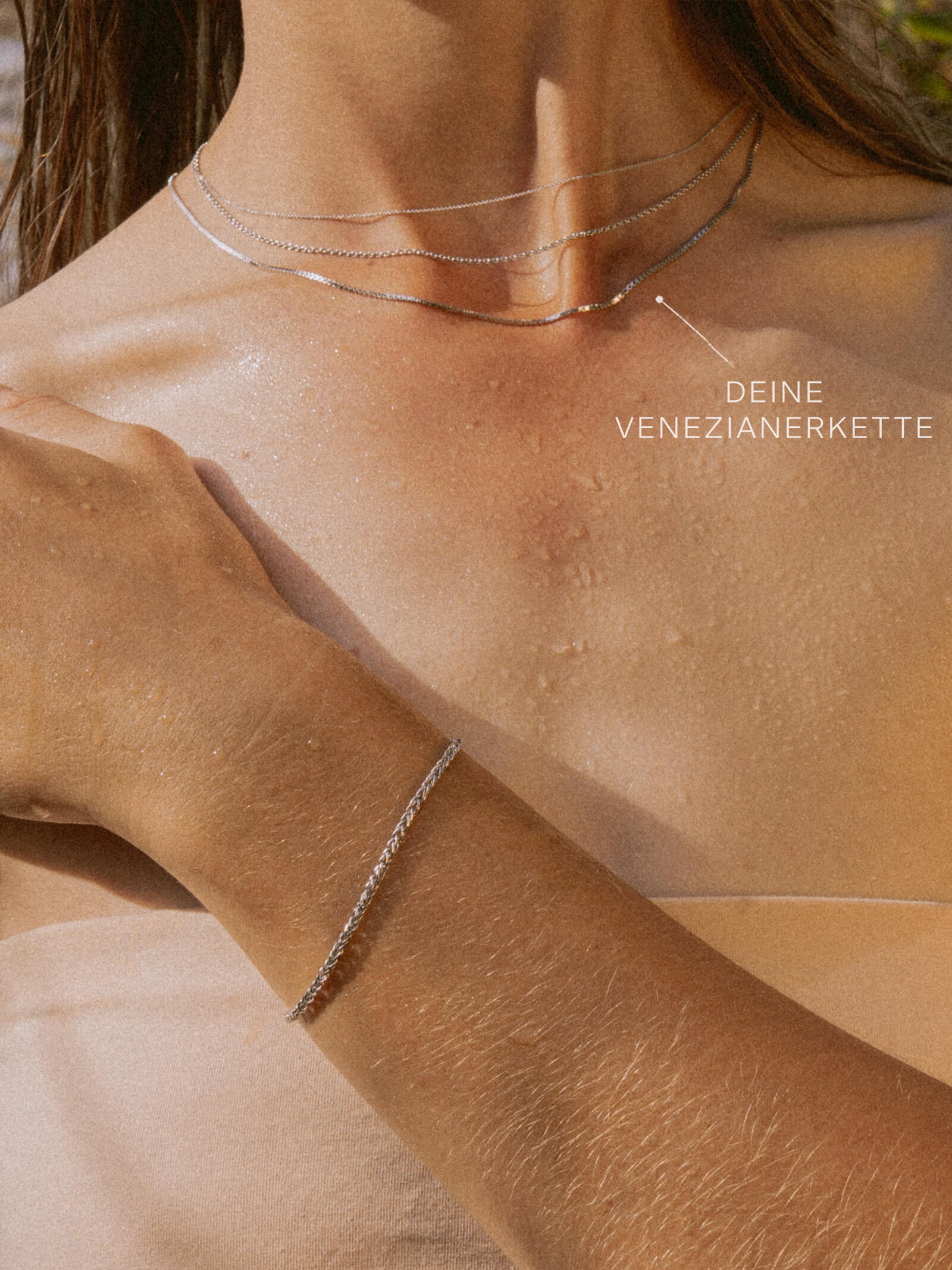 Venezianerkette VENICE Zart 14k Weißgold