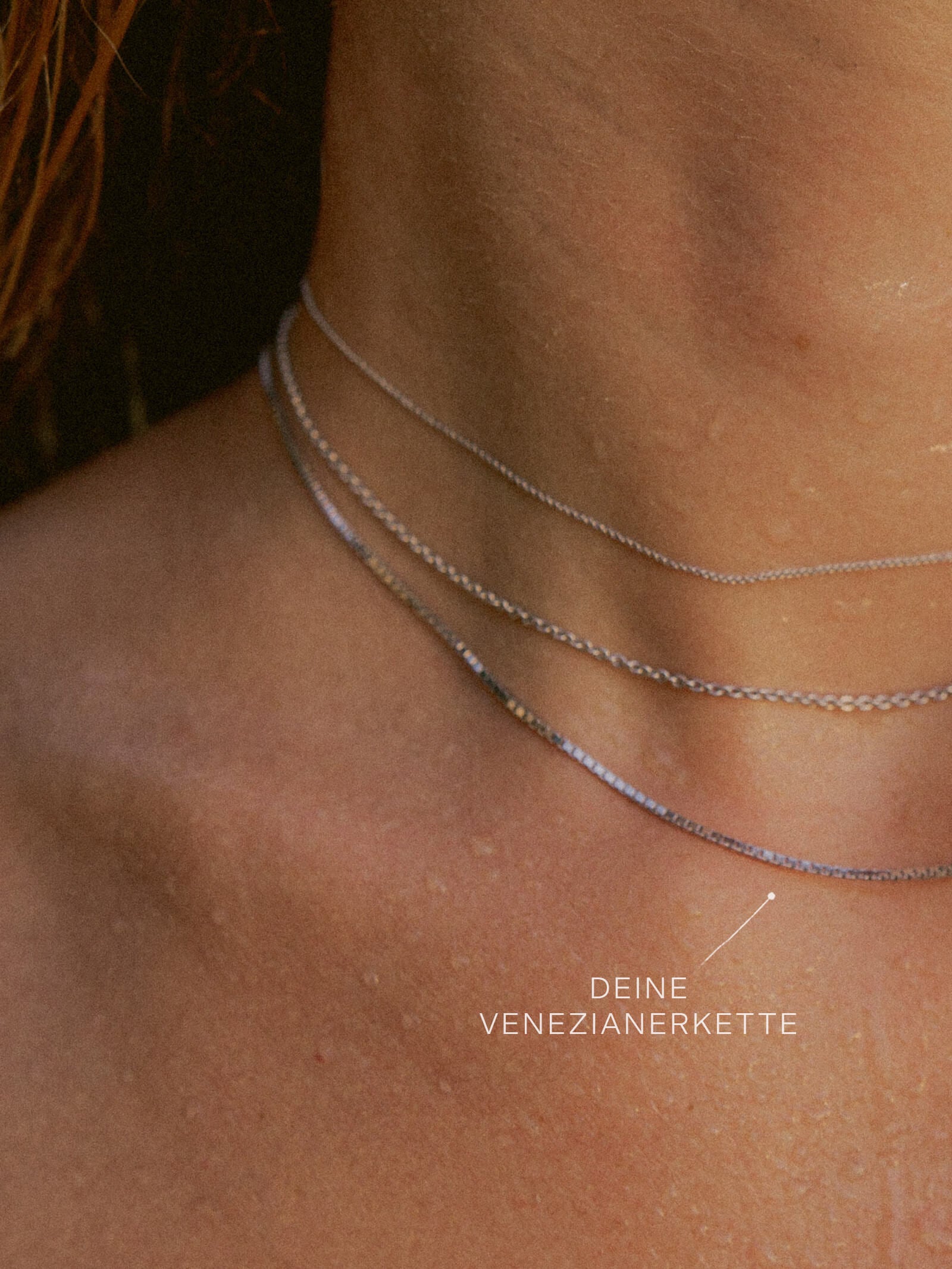 Venezianerkette VENICE Zart 14k Weißgold