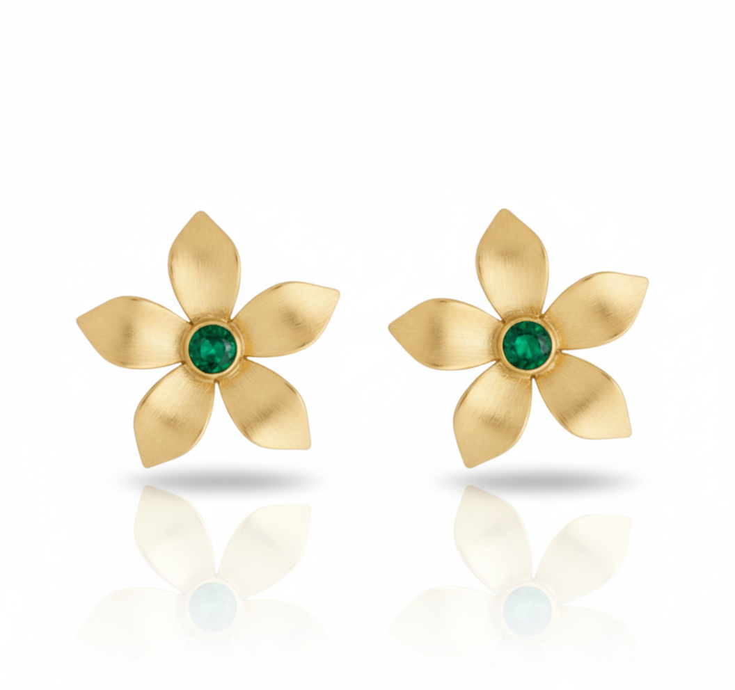 Elora Emerald Studs