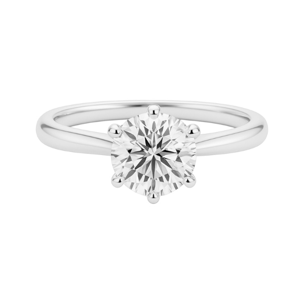 2 to 3 Carat Cathedral Setting Round Cut 6 Prong 14K Solid Gold Solitaire Diamond Ring