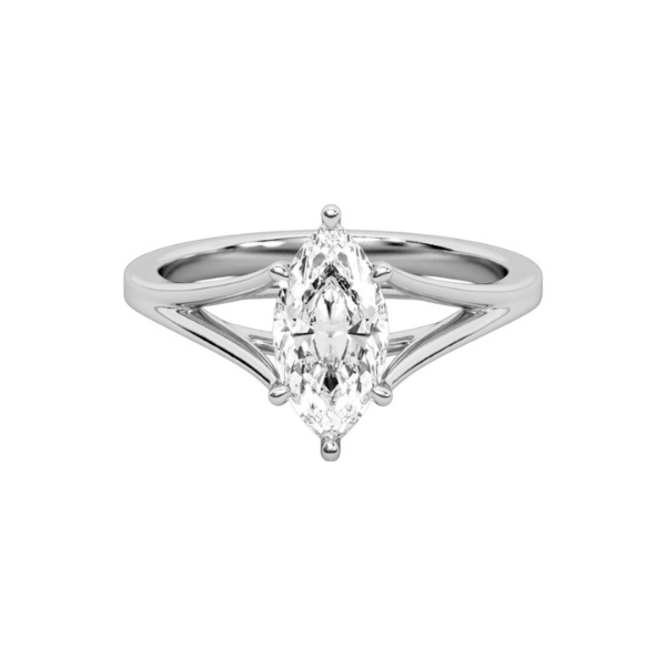 2.00 Carat Marquise Cut Diamond 14K Solid Gold Solitaire Engagement Ring