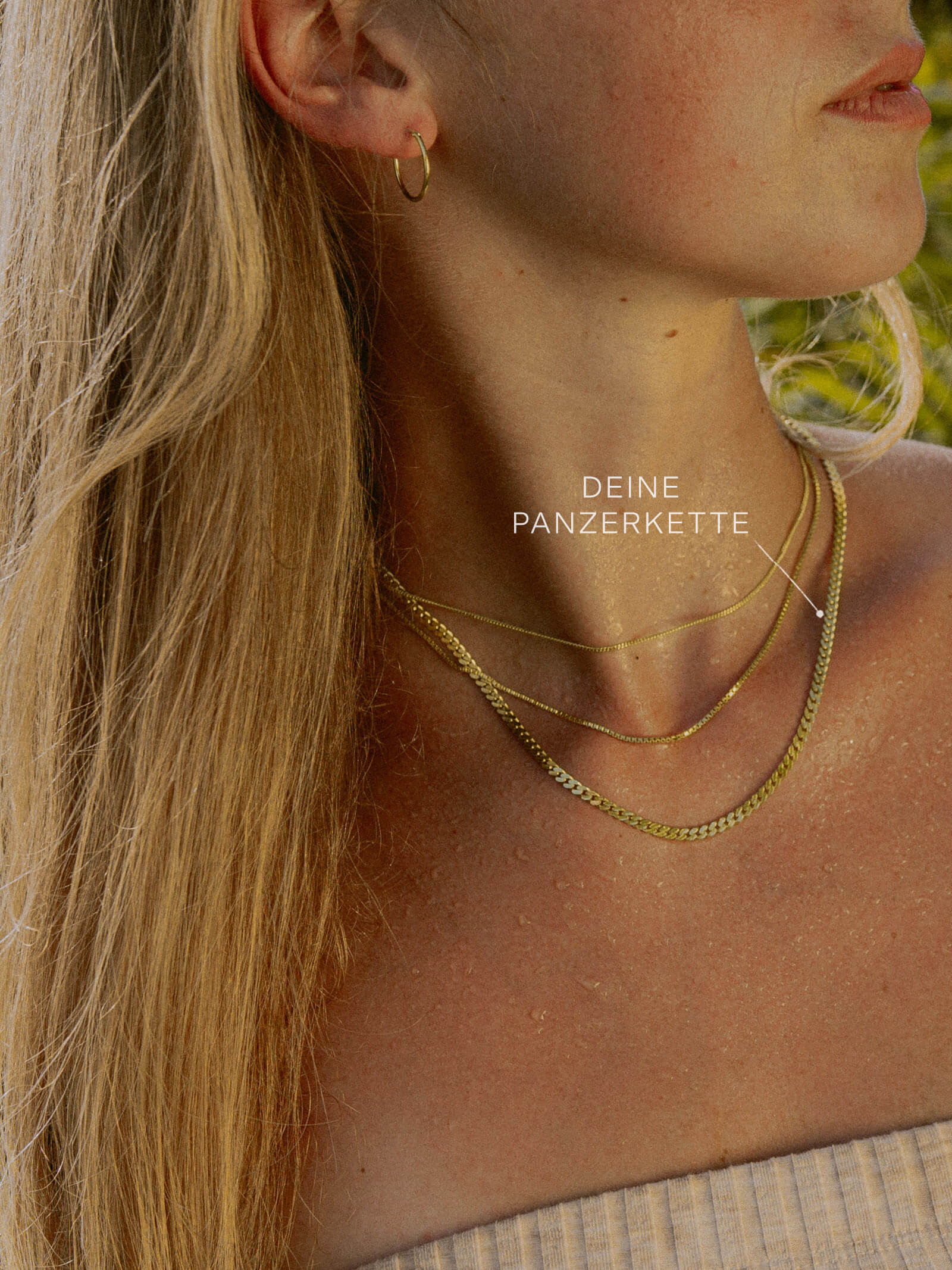 Panzerkette TIMELESS Modern 8k Gold