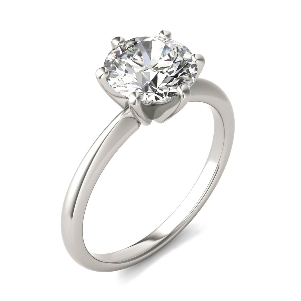 AGI Certified 3 CTW Lab Grown Diamond Solitaire Engagement Ring – G-VS Clarity, 14K White Gold-0