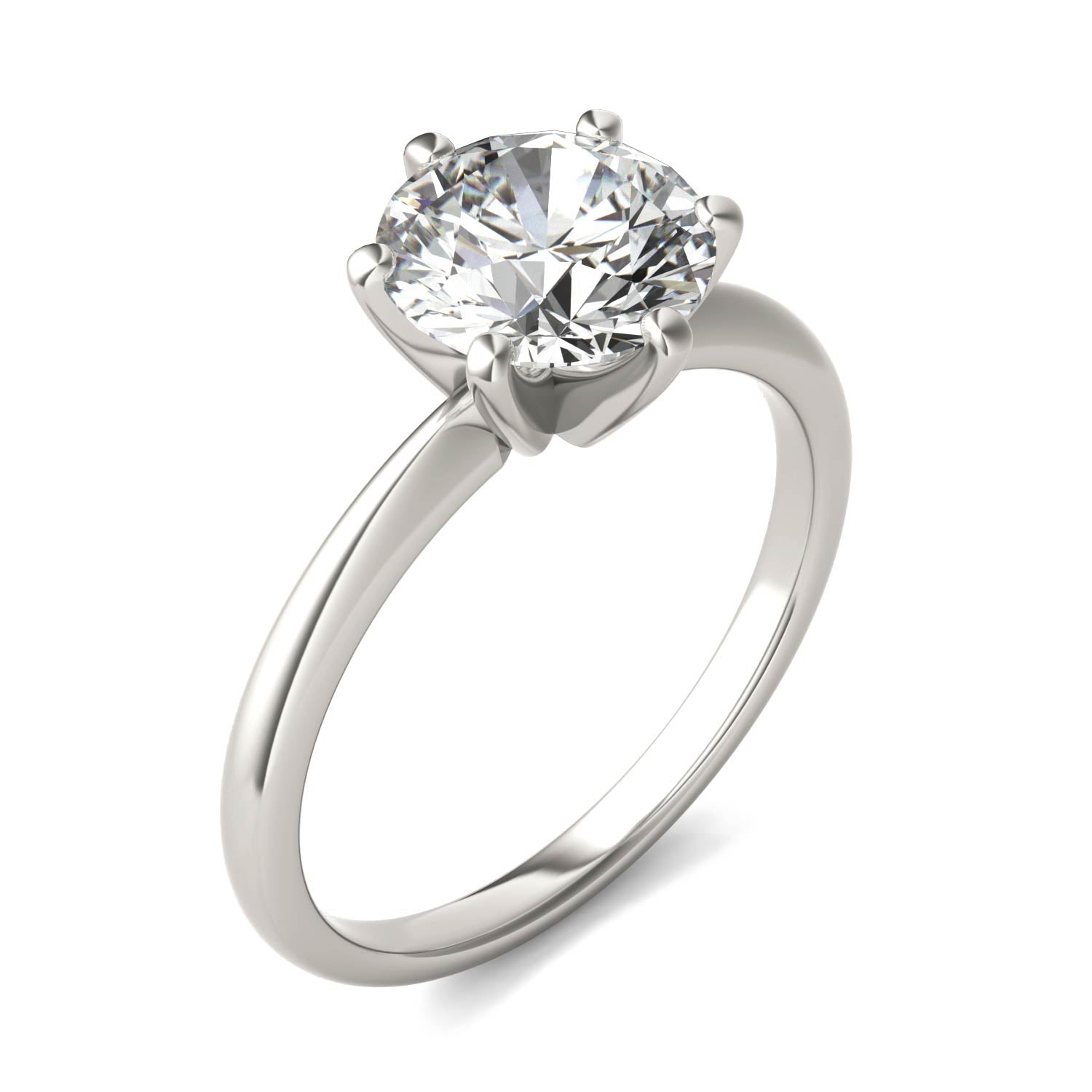 AGI Certified 3 CTW Lab Grown Diamond Solitaire Engagement Ring – G-VS Clarity, 14K White Gold-0