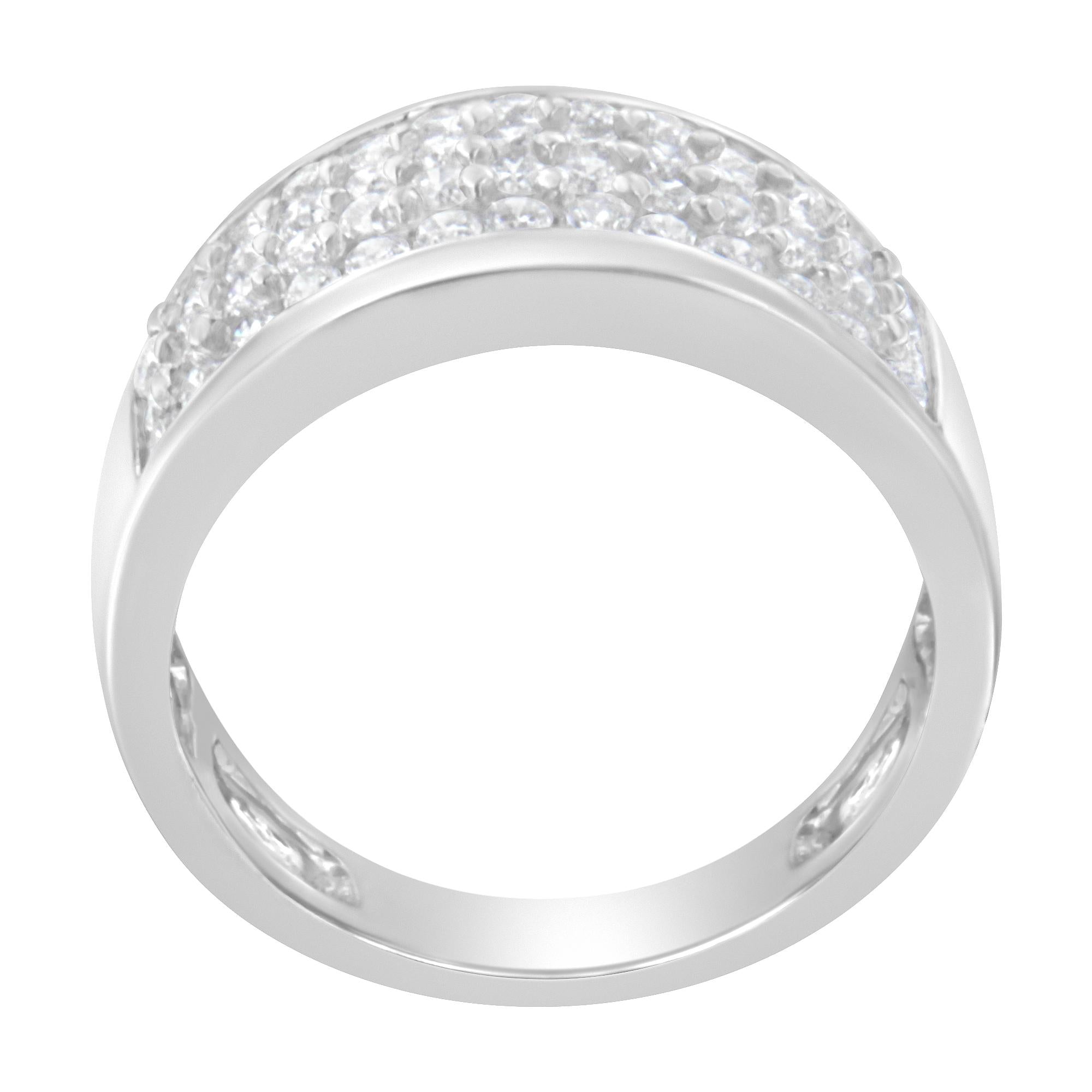 14K White Gold Round Cut Diamond Ring (1.0 Cttw, H-I Color, SI2-I1 Clarity)-2