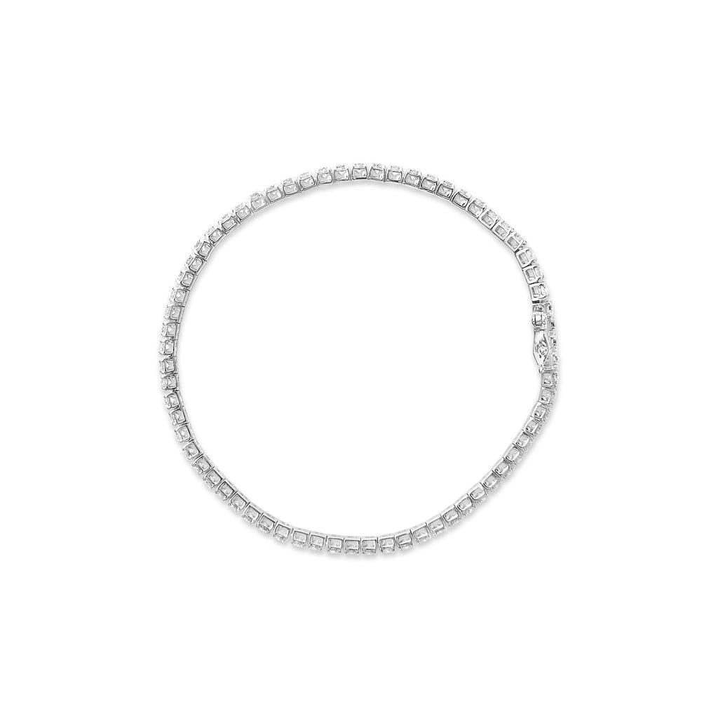 14K White Gold Classic Lab-Grown Diamond Tennis Bracelet (F-G Color, VS2-SI1 Clarity) - 7" Inches-4