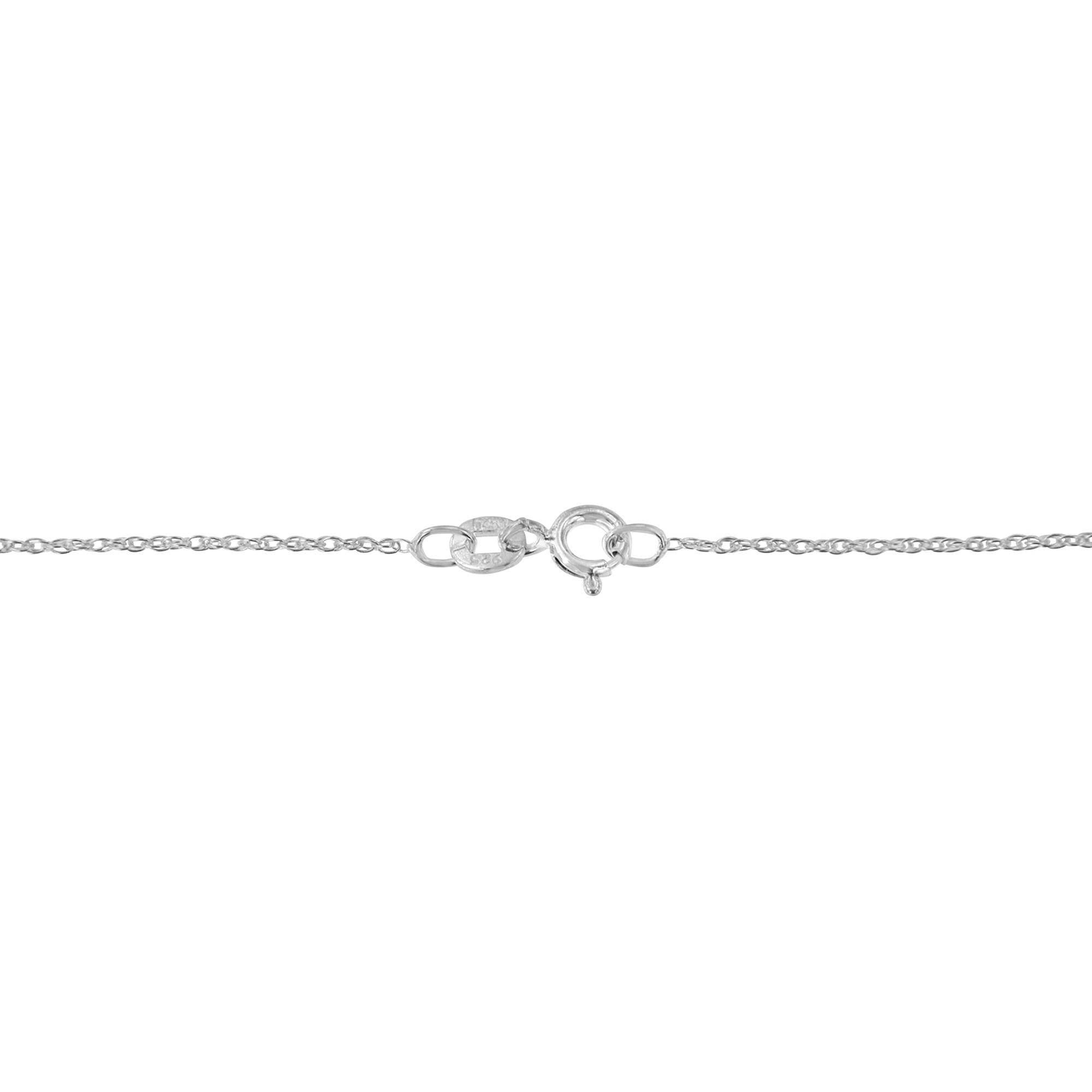 .925 Sterling Silver 1 1/4 Cttw Round and Baguette-Cut Diamond Composite Heart 18" Pendant Necklace (I-J Color, I1-I2 Clarity)-2