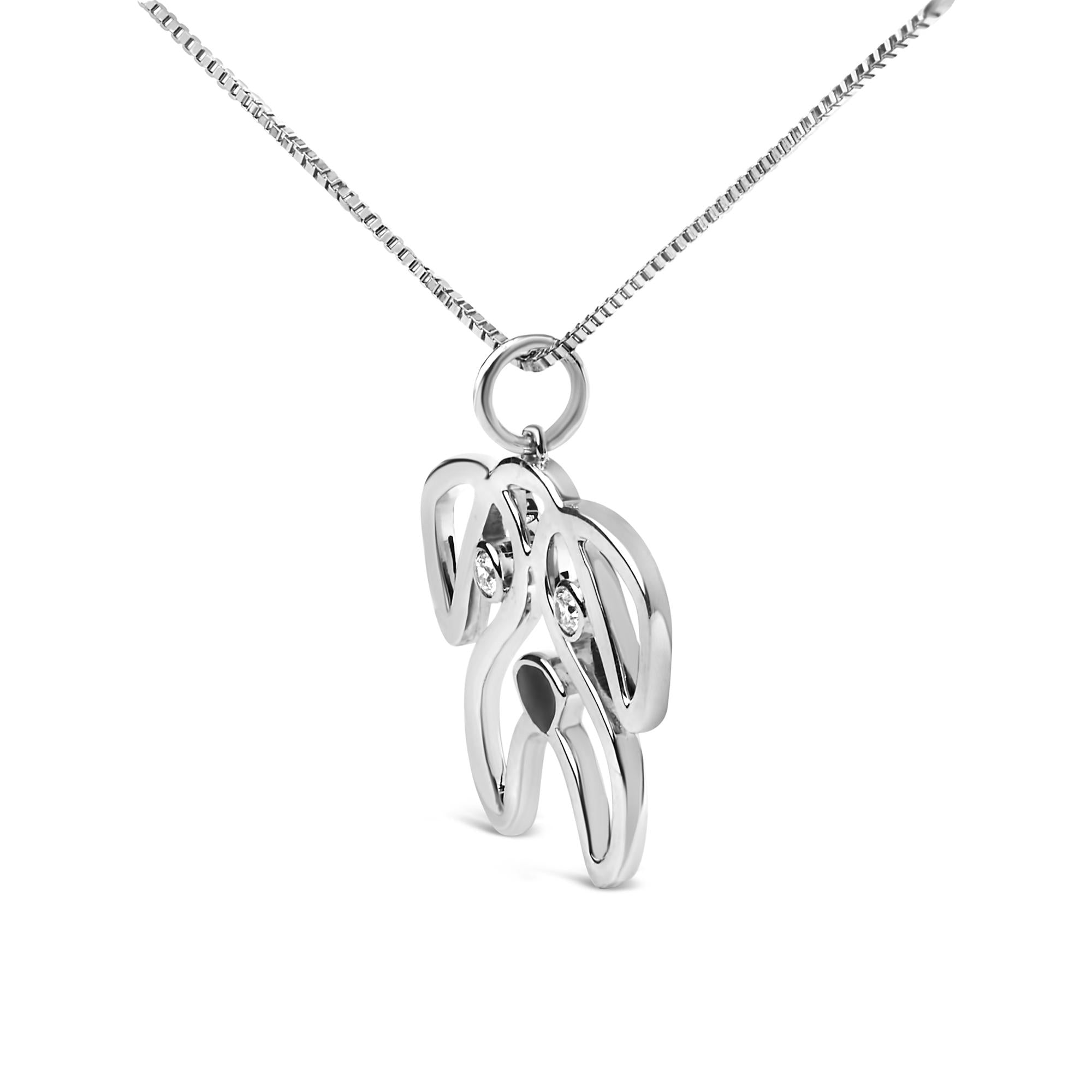 .925 Sterling Silver Diamond Accent Pug Dog Pendant Necklace (I-J Color, I2-I3 Clarity) - 18" Inches-2
