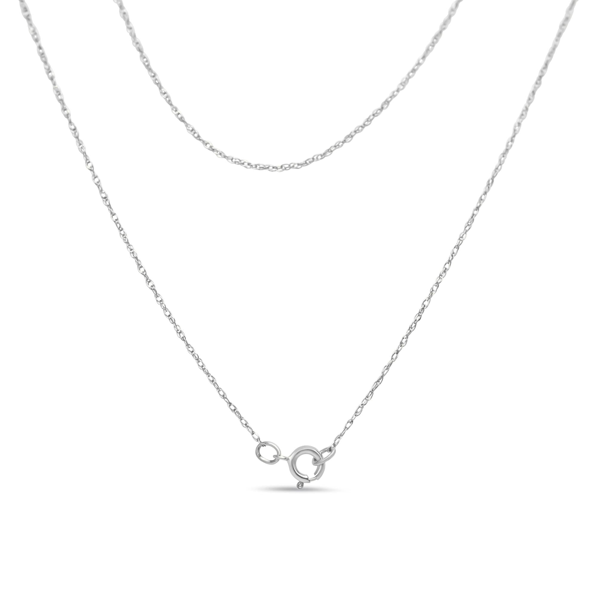 14K White Gold 1 1/2 Cttw Invisible Set Princess and Channel Set Baguette-cut Diamond Triple Curve Pendant Necklace (G-H Color, SI1-SI2 Clarity) - NO CHAIN INCLUDED-4