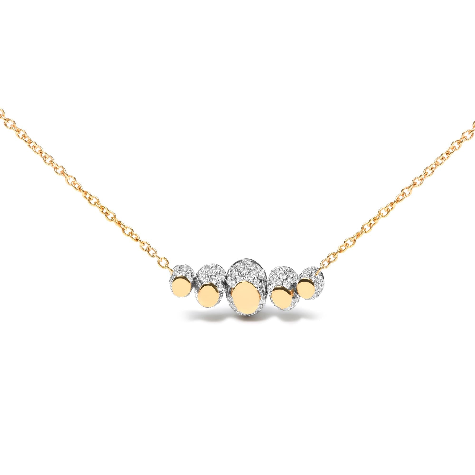 18K Rose Gold 3/4 Cttw Pave Diamonds and Graduated Red Ruby Gemstone Curved Bar Choker Necklace (G-H Color, SI1-SI2 Clarity) - Adjustable up to 14" - 16.5"-2