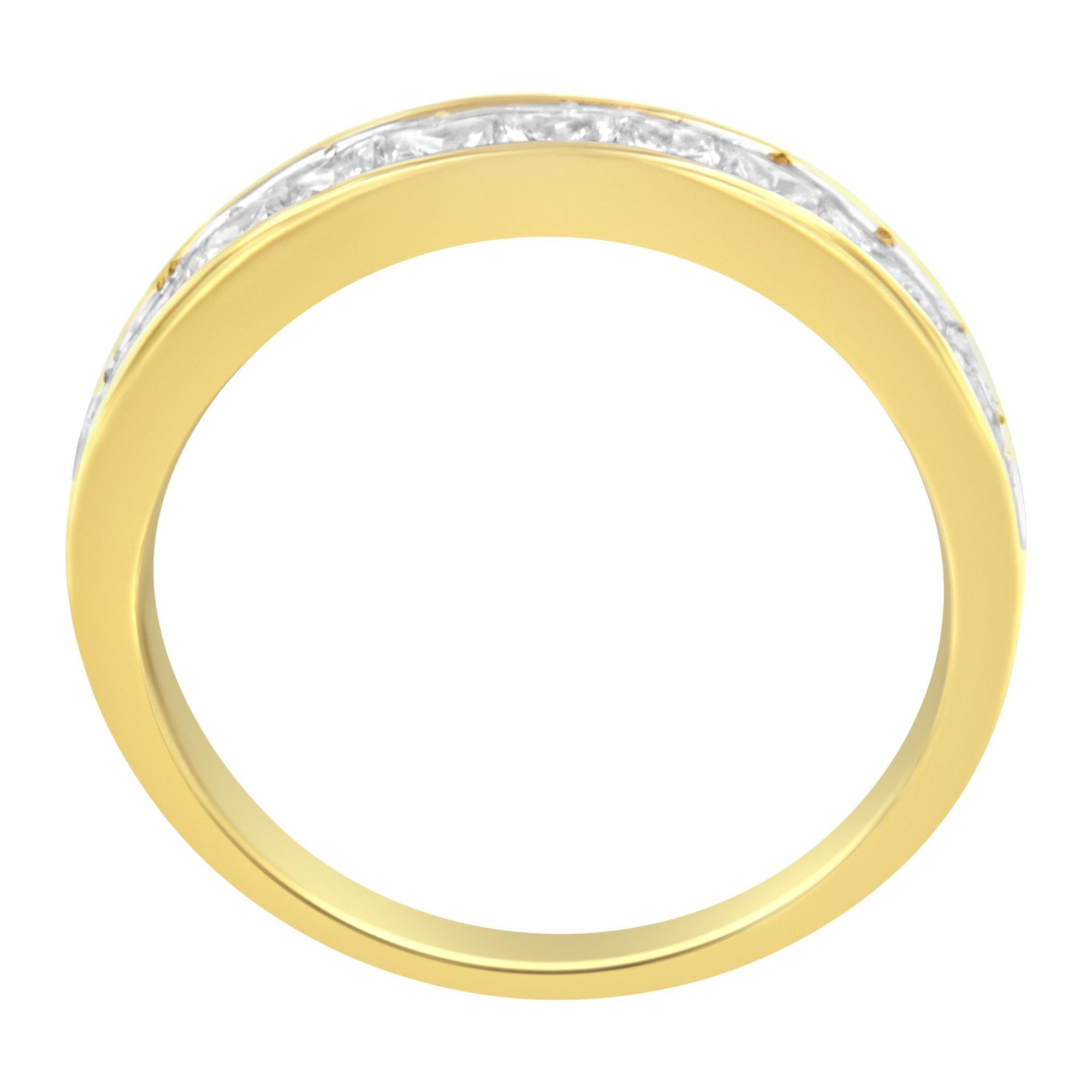 14KT Yellow Gold Diamond Channel Band Ring (1 cttw, H-I Color, SI2-I1 Clarity)-3