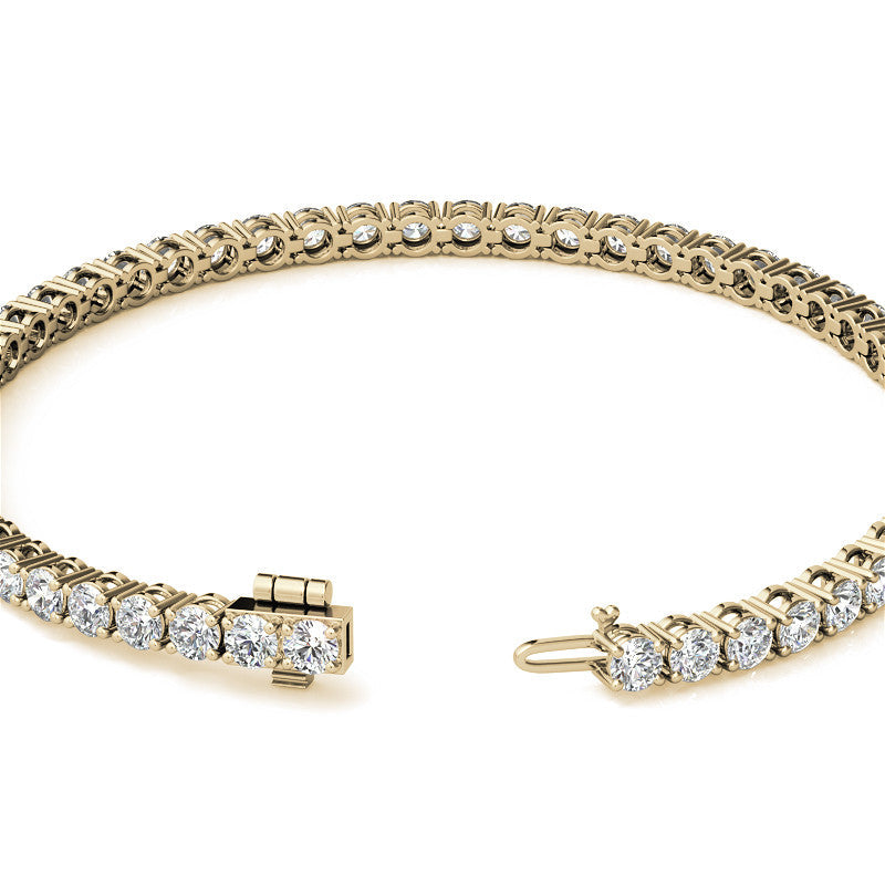 8.5 CTW Lab Grown Diamond Tennis Bracelet in 14kt White/Yellow Gold (G/VS) AGI Certified-4