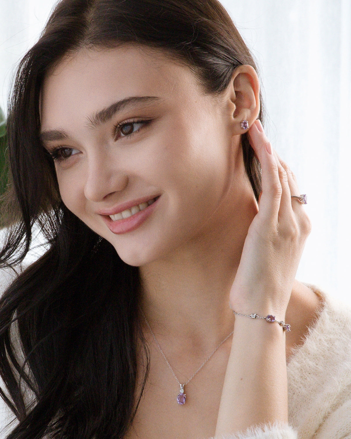 Essential Amethyst Jewellery Set in Sterling Silver