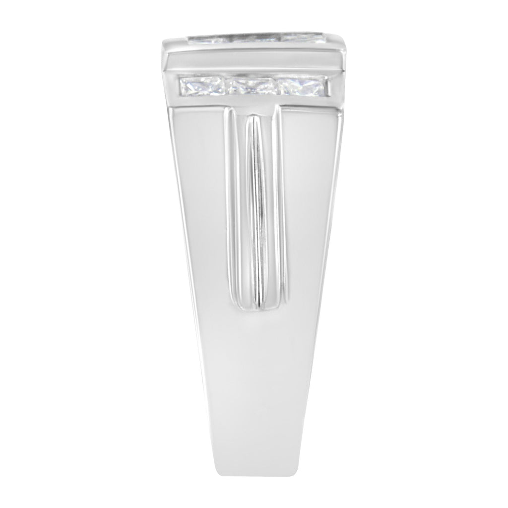 Men's 14K White Gold Diamond Cluster Ring (2 cttw, G-H Color, SI1-SI2 Clarity)-4