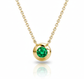 Soléa Bezel Emerald Necklace