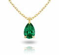 Eclisse Pear Emerald Pendant Necklace-0