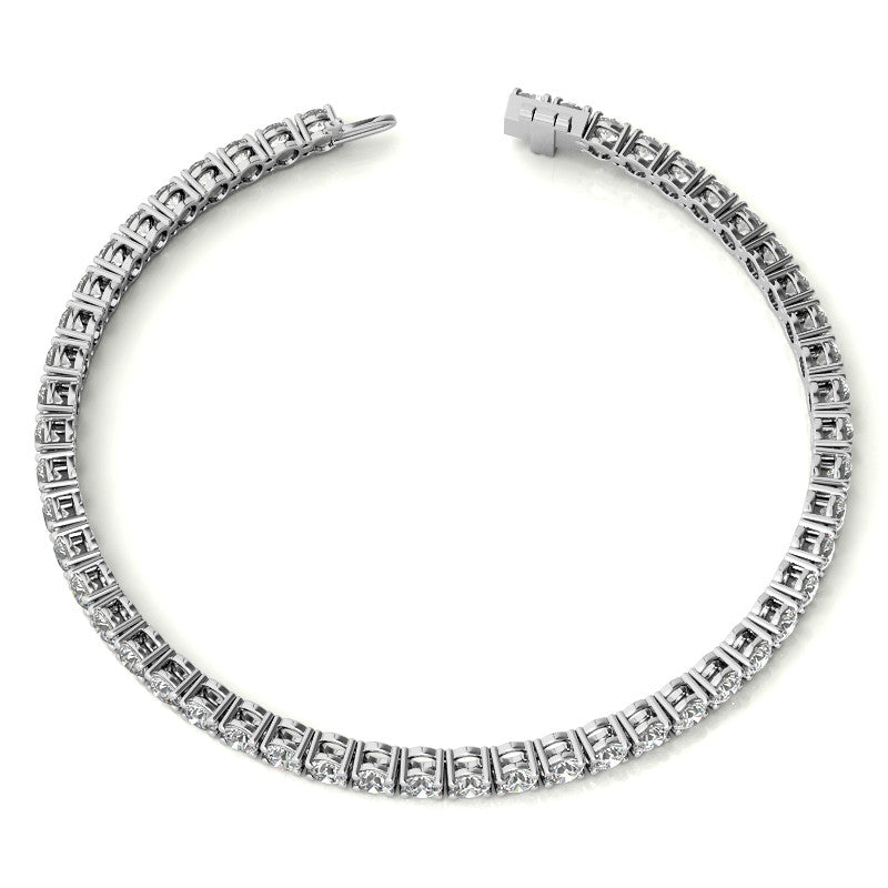 8.5 CTW Lab Grown Diamond Tennis Bracelet in 14kt White/Yellow Gold (G/VS) AGI Certified-2